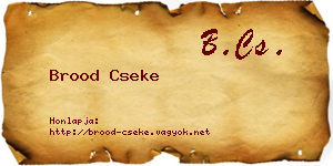 Brood Cseke névjegykártya
